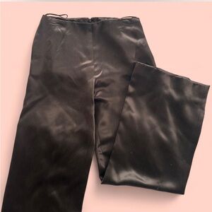 SOLD!!!!!!! Heidi Weisel 1990s 100% silk chocolate pants